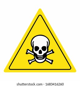 Poison sign icon vector, eps10