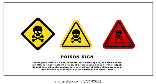 Juego de iconos del vector de signos de intoxicación