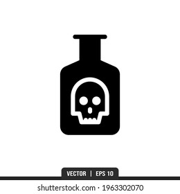 Poison Silhouette icon vector, illustration logo template in trendy style. Suitable for many purposes.