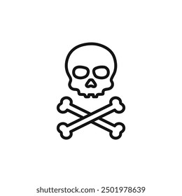 Poison skull vector icon set