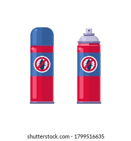 Poison spray bottles. Toxins, insecticides, pesticides, biocides with hazard warning signs. Caution poisonous. Isolated vector on white background svg