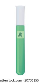 Poison in test tube. vector