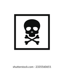 Poison toxic packaging mark icon symbol vector