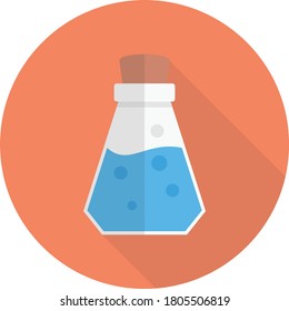 poison vector flat color icon 