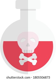 icono de color plano vectorial de envenenamiento 