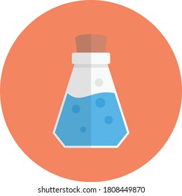 poison vector flat color icon 