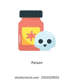 Vector de veneno Icono plano Ilustración de diseño Símbolo sobre fondo blanco EPS 10 Archivo 