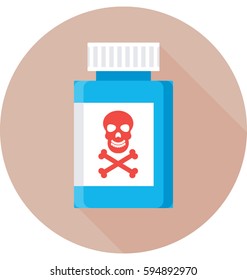 Poison Vector Icon 