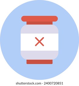 Poison Vector Icon Flat Circle Style