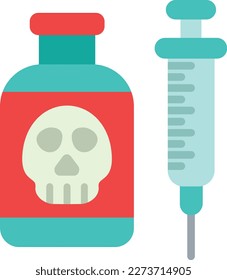 Poison Vector Icon Flat Style