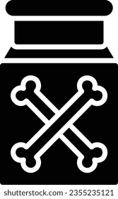 Poison Vector Icon Glyph Style