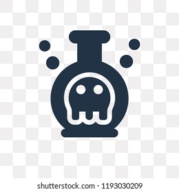 Poison vector icon isolated on transparent background, Poison transparency concept can be used web and mobile