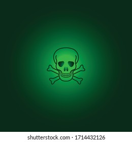 Poison vector illustration. Green Poison light