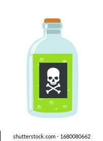 poison vector illustration on white 