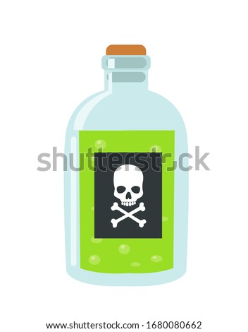 poison vector illustration on white 