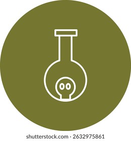 Poison Vector Line Circle Icon Design