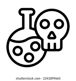Diseño de iconos de línea de vector de envenenamiento