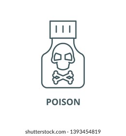 Poison vector line icon, linear concept, outline sign, symbol