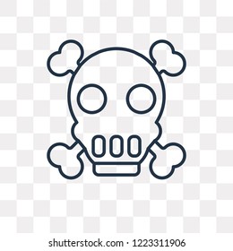Poison vector outline icon isolated on transparent background, high quality linear Poison transparency concept can be used web and mobile