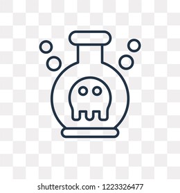 Poison vector outline icon isolated on transparent background, high quality linear Poison transparency concept can be used web and mobile