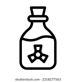 Poison Vector Thick Line Icon For Personal And Commercial Use.
