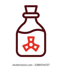 Poison Vector Thick Line Two Color Icons For Personal And Commercial Use.
