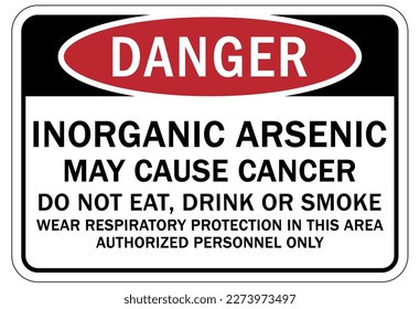Poison warning sign and labels