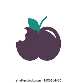 poisoned apple fairytale object isolated icon vector illustration design