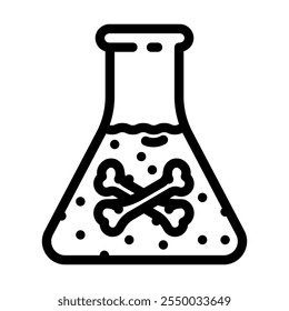 Vergiftung Haushalt Verletzung Unfalllinie Ikone Vektor. Vergiftung Hausverletzung Unfallzeichen. isoliertes Kontursymbol, schwarze Illustration