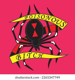 Poisonous Bitch spider amazing patch embroidery and t shirt, sweatshirt, hoodie design