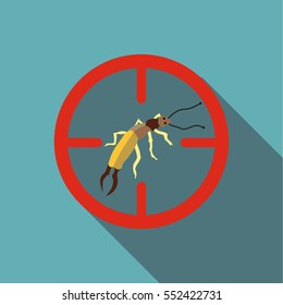 Poisonous bug icon. Flat illustration of poisonous bug vector icon for web