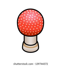 A poisonous fly agaric mushroom/toadstool - amanita muscaria.