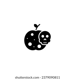 poisonous food venom toxic glyph Icon, Logo, and illustration Vector