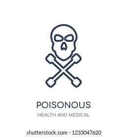 Poisonous icon. Poisonous linear symbol design from Health and Medical collection. Simple outline element vector illustration on white background