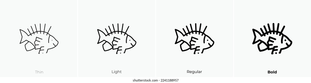 poisonous icon. Thin, Light Regular And Bold style design isolated on white background