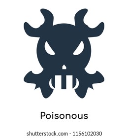 Poisonous icon vector isolated on white background, Poisonous transparent sign , symbols or elements in filled style