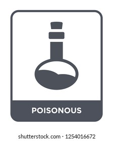 poisonous icon vector on white background, poisonous trendy filled icons from Health and medical collection, poisonous simple element illustration