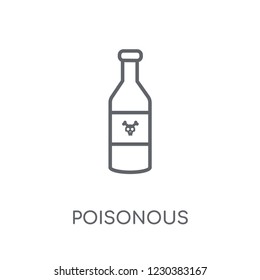 Poisonous linear icon. Modern outline Poisonous logo concept on white background from Health and Medical collection. Suitable for use on web apps, mobile apps and print media.