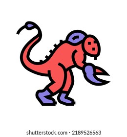 poisonous monster color icon vector. poisonous monster sign. isolated symbol illustration