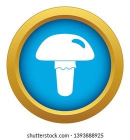 Poisonous mushroom icon blue vector isolated on white background for any design