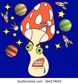 poisonous mushroom that sees hallucinations about space