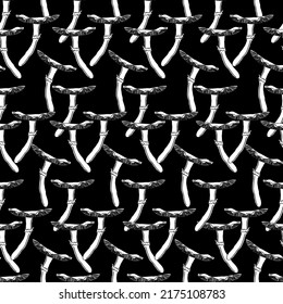 poisonous mushrooms vector seamless pattern