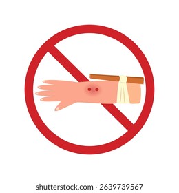 poisonous snake bite concept. vector illustration