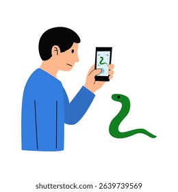 poisonous snake bite concept. vector illustration