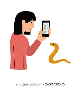 poisonous snake bite concept. vector illustration