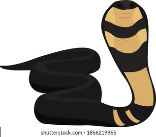 Serpiente venenosa, ilustración, vector sobre fondo blanco
