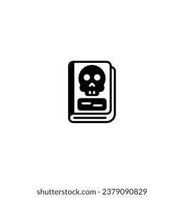 poisonous spell book Glyph Icon, Logo, and illustration Vector