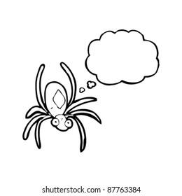 caricatura de araña venenosa