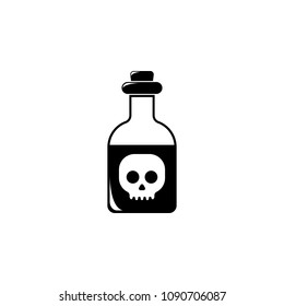 poisonous substance in the flask icon. Element of science for mobile concept and web apps. Detailed poisonous substance in the flask icon can be used for web and mobile on white background