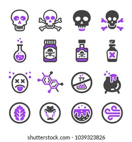 poison,toxic icon set